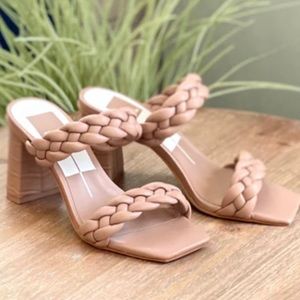 *NEW WITHOUT BOX* Dolce Vita Paily Braided Strap Heel - Cafe